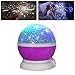 Petcaree Constellation Night Light, Romantic Room Rotating Star Projector Lamp, 4 Bright Colors with 360 Degree Moon Star Projection and Rotation, Moon Sky Night Projector, Baby Nursery Light, Pink