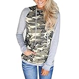 Women T-Shirt,Haoricu Womens Camouflage Pocket Hoodie Sweatshirt Blouse (S, Camouflage 3)
