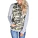 Women T-Shirt,Haoricu Womens Camouflage Pocket Hoodie Sweatshirt Blouse (S, Camouflage 3)