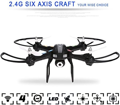 Voomall JJRC H28C 2.4GHz 4Ch 6-Axis Gyro Drone Headless Mode CF mode One Key Return 360-degree 3D Rolling RTF RC Quadcopter with 2MP HD Camera ...