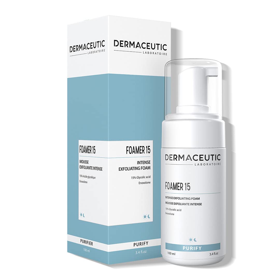 Dermaceutic Foamer 15 - Gentle foaming cleanser - Brightening face wash - Exfoliating cleanser for a clear and bright complexion - 100ml
