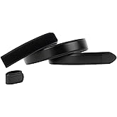 TACNEX Mechanic Belt Buckleless No Scratch Genuine Leather Belt 1 3/8" Wide Hook & Loop for Technician Industrial Work Travel