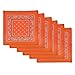 Alotpower Cotton Bandanas Headband for Daily Use, 6 Pack,Orange