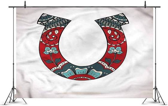 Herradura de fondo para fotos con diseño floral, se puede utilizar para