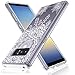 LK Case for Galaxy Note 8, [Shock Absorbing] White Henna Mandala Floral Lace Clear Design Printed Air Hybrid with TPU Bumper Protective Case Cover for Samsung Galaxy Note 8