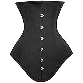 luvsecretlingerie Heavy Duty 26 Double Steel Boned Waist Training Cotton Long Torso Underbust Shaper Corset #8525-B-TC