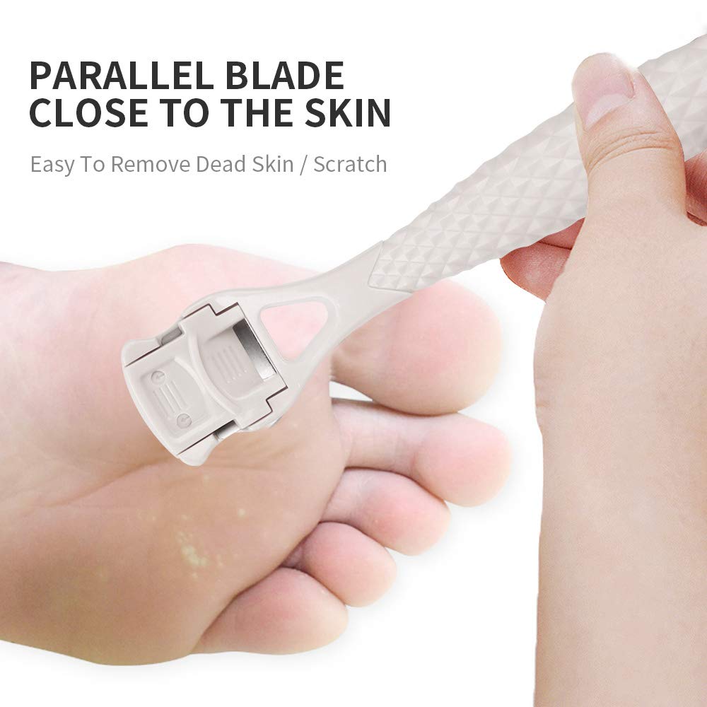 Professional Shaver Hard Skin Remover Scraper Foot Callus Cuticle Rasp Cutter Foot Care Pedicure Kit Washable Durable 2 in 1 : Beauty