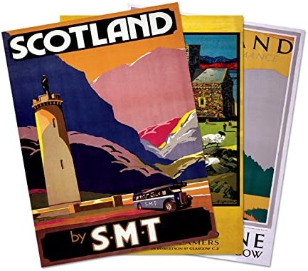 SET of THREE (3) SCOTLAND Art Poster Travel Prints circa 1920's - each measures 24" high x 18" wide (610mm high x 458mm wide)