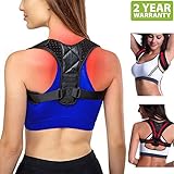 TDH Posture Corrector for Women Men- Back Brace Posture Brace Neck Pain Relief Upper Shoulder Posture Corrector Women Under Clothes Bra Posture Strap Back Support Muscle Pain Reliever Kyphosis Brace