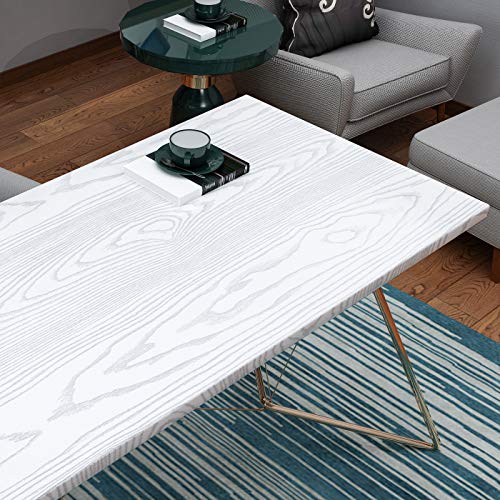 Livelynine White Peel and Stick Wallpaper Wood Contact Paper for