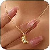 UTISUVIKO Gold Plated Croissant Charm Necklace for Women Men S925 Sterling Silver Solid Pendent Chain Necklace Minimalist Italian Horn Chocker Necklace Charm Birthday Valentine's Day Jewelry for Mom Daughter