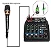 RONSHIN Electronics Sound Mixing Console with Bluetooth Record 4 Channels Audio Mixer for Stage Performance Family K Songs Black U.S Plug