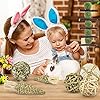 ERKOON Guinea Pig Treat Toys, Small Animal Chew Boredom Breaker Natural Rabbit Hamster Teeth Care Molar Grass Balls…