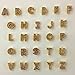 LOKMAN A-Z 8mm Letter Slide Charm, Nickel Free Alloy Rhinestone Beads 8mm, Perfect for DIY Project (26 Pcs, Style 1- Gold)