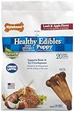 Nylabone Healthy Edibles Petite Lamb and Apple Flavored Puppy Dog Treats, 20 Count