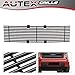 AUTEX F66789H Black Powder Coated Aluminum Horizontal Billet Lower Bumper Grille Insert Compatible With Ford F150 2009 2010 2011 2012 2013 2014 Lower Grill Insert
