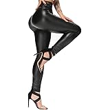 scrunch bottom leather pants