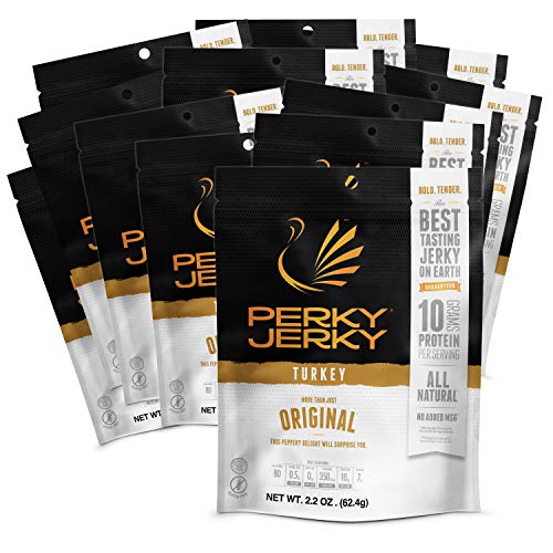 Perky Jerky, Turkey Jerky, 2.2 oz. Bag, More Than Just Original (Pack of 12) - Thumbnail 5
