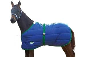WeatherBeeta 420D Foal Standard Neck Medium Horse Blanket, Navy/Hunter, 42"-57"