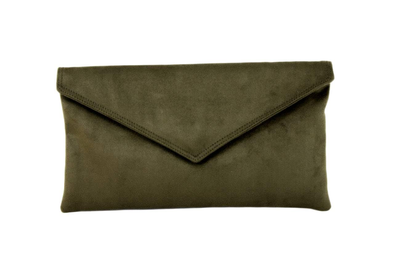 LONI Clutch/Shoulder Bag Faux Suede Handmade in the UK