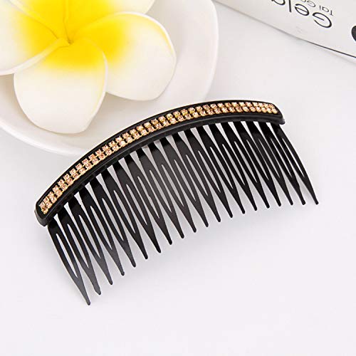 ZOONAI 7Pcs Women Girls Hair Combs with 24 Teeth Hair Clip Rhinestone Wedding Bridal Hair Side Combs Hair Accessories (Straight) - Thumbnail 2