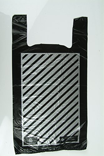 Plastic Shopping Bags, 25pcs 2 Bottle Wine/Liquor, Size: 8x5x20, 20 Microns