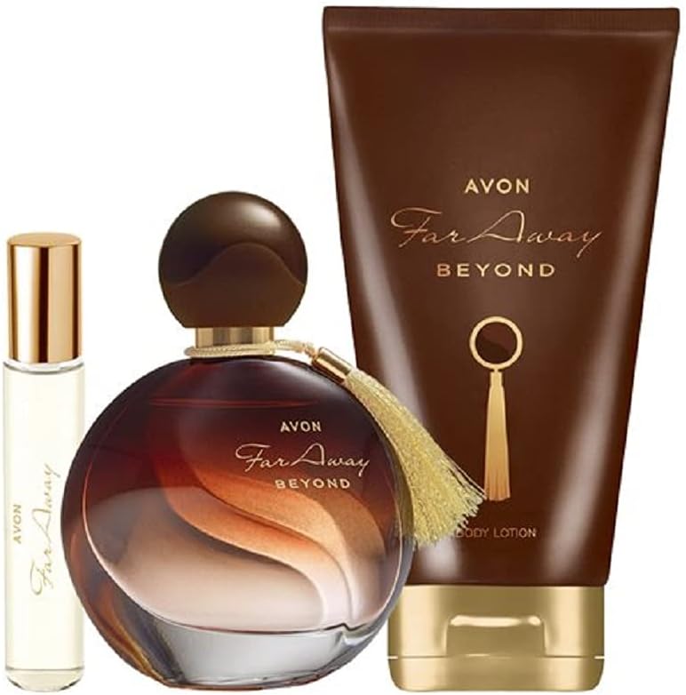 Avon Far Away Beyond Fragrance Set EDP 50ml Lotion 150ml Purse Spray 10ml
