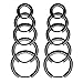 Zysta 2-10pcs Stainless Steel Black Small Round Tube Endless Hoop Earrings, Hypoallergenic for Cartilage, Nose, Ears, Tragus