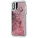 Case-Mate iPhone X Case - WATERFALL - Cascading Liquid Glitter - Protective Design - Apple iPhone 10 - Rose Gold