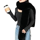 EMGILL Faux Rabbit Fur Scarf for Women Thick Plush Winter Warm Wraps 1920s Fluffy Party Shawl Luxury Wedding Fur Stole