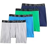 Jockey Men's Underwear ActiveBlend 5" Boxer Brief - 4 Pack
