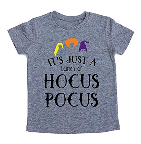 UNIQUEONE Baby Girls Boys It's Just A Bunch of Hocus Pocus Halloween T Shirt Sanderson Sister Graphic Print Tee Shirts