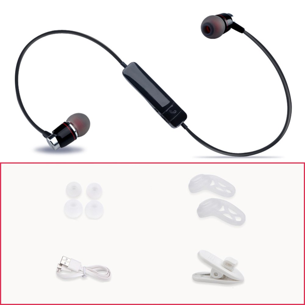 Bluetooth Headphones, Wireless Earphones with Noise Cancelling Microphone, Sweatproof in-ear Earbuds Stereo Sport Headset For Iphone 5 5s 6 6s 7 plus Samsung Galaxy s7 s6 edge Android IOS phone
