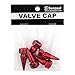 Senzeal 5X Spike Style Polished Aluminium Tyre Valve Caps for Car Bike Truck Red