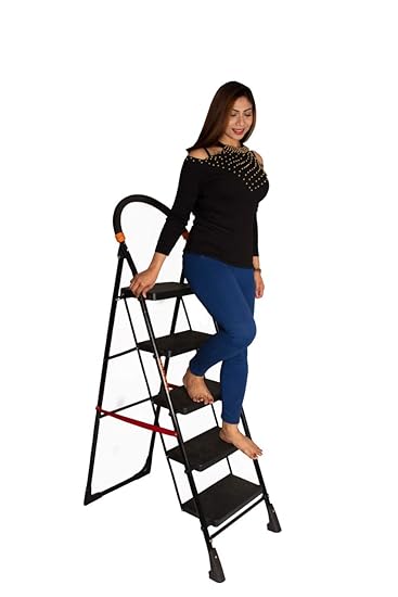 PARASNATH Back Heavy Folding Ladder With Wide Steps Milano 5 Steps 5.2 Ft