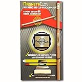 MAGNETACLIP Magnetic Hat Clip Pencil and Pen Holder, Strong Magnetic Clip, with Cedar Pencil and Extra Pencil/Pen Clips