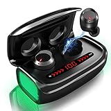Wireless Earbuds, GRDE TWS Bluetooth 5.0 Headphones with【3000 mAh Charging Case】Deep Bass 170H Playtime CVC 8.0 Noise Canceling LED Display in-Ear Earphones Bluetooth Earbuds Built-in Mic Headset