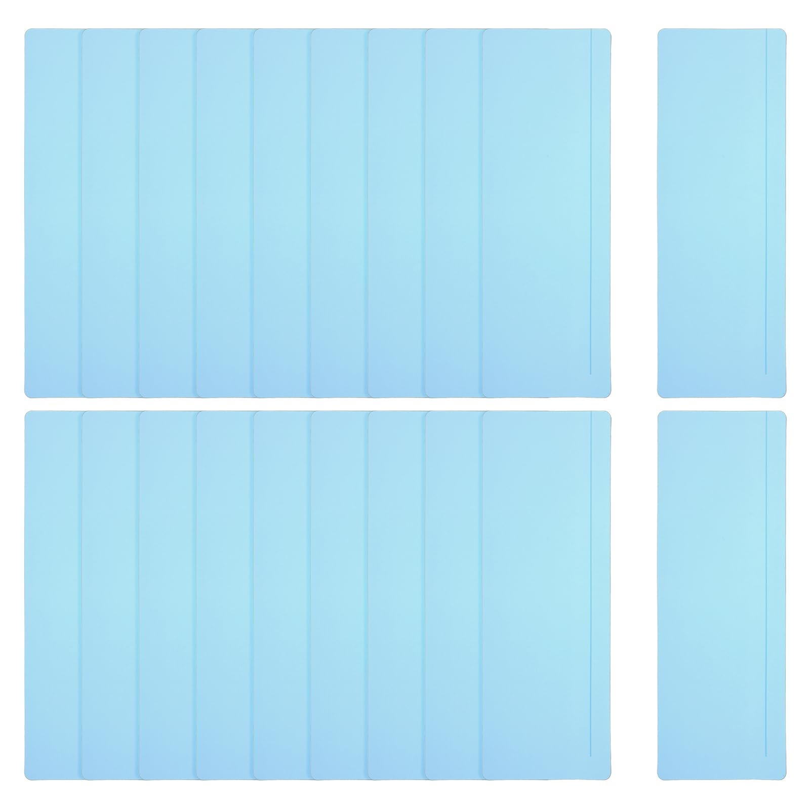 PATIKIL Guided Reading Strips, 20pcs Tracking Highlight Colored Overlay Bookmark Reduce Visual Stress Teaching Supplies with Line for Classroom, Sky Blue