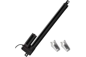 JQDML 24V 12 Inch Stroke Linear Actuator Heavy Duty 660lbs/3000N IP65 Waterproof Speed 0.2"/sec Linear Electric Actuator with Mounting Bracket