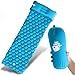 Legit Camping Sleeping Pad Camping Mat The Most Comfortable Sleeping Mat - Rolls Up Tight - Air Support Cells Transform Your Camping Mattress and Camping Pad - Best Outdoor Sleep (Light Blue)