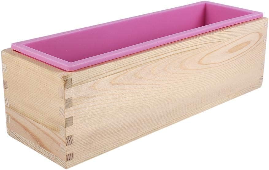 Silicone Soap Molds, Fydun -40°C To 220°C Rectangle Silicone Liner Soap Mould Wooden Box Diy Making Tool Bake Cake Bread Toast Mold - Image 5