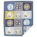 Lolli Living 4-Piece Baby Bedding Crib Set with Woods Pattern. Complete Set with Quilt, 2 Fitted Sheets, and Bed Skirt (Yellow and Blue). (161034)