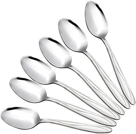 Qskely 12 Pieces Stainless Steel Dinner Spoons