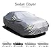 MATCC Car Cover Sedan Cover Waterproof Protection Full Car Covers Outdoor Fits Sedan (185