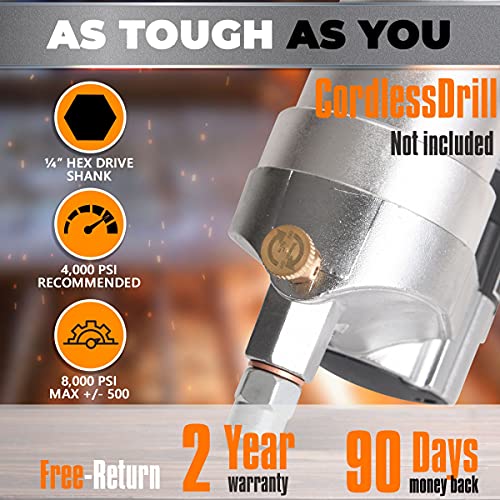 PTS Grease Gun Attachment for Cordless Drill Transform an Impact Driver