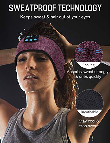 Sleep Headphones Bluetooth Headband,Wireless Music Sport Headband Sleeping Headphones,Gift for Woman Man, Earbuds with Mic Ultra-Thin HD Speakers for Sleep Sideways Workout Running Travel Relaxation