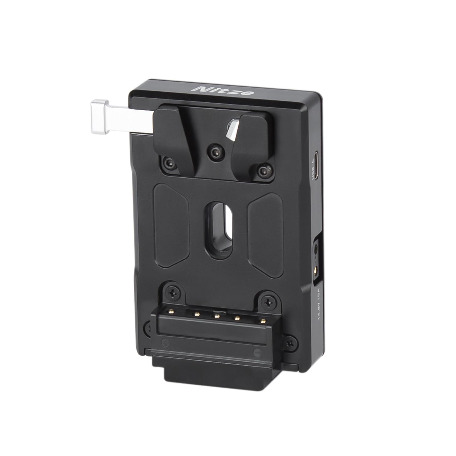 Nitze V Mount Battery Plate, V Lock Mount Battery Plate Adapter with 60W USB-C (PD 3.0) Input/Output, DC (8V/3A), D-tap (14.8V/10A) Output for Camera Power Supply - N21-D8A