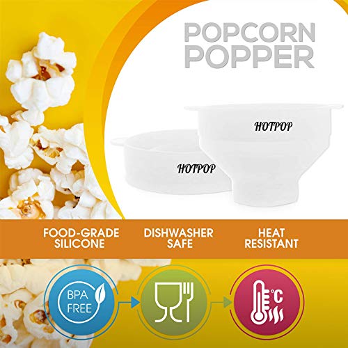 The Original Hotpop Microwave Popcorn Popper, Silicone Popcorn Maker