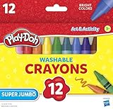 Leap Year Publishing 1577686 Washable Super Jumbo Crayons44; Assorted Colors - Set of 12