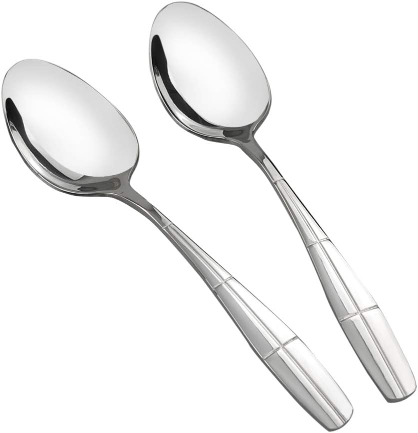 Eagrye 8Piece Buffet Serving Spoon, Large Stainless Steel